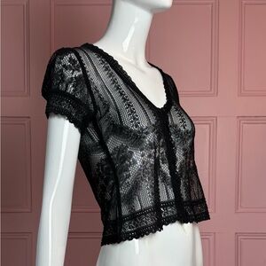 90s Christian Dior Lace Top